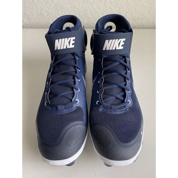 Nike Alpha Huarache 3 High Mens Baseball Cleats Men’s Sz 14 Navy Blue CZ4455-400 - Picture 2 of 11